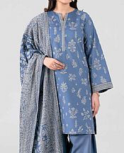 Dusk Blue Lawn Suit
