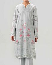 Nishat Light Grey Lawn Suit (2 pcs)- Pakistani Lawn Dress