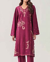 Nishat Magenta Lawn Suit (2 pcs)- Pakistani Lawn Dress