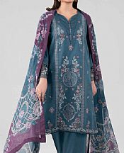Denim Blue Lawn Suit