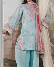 Light Turquoise Lawn Suit