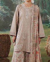 French Beige Lawn Suit