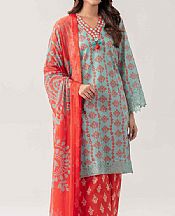 Turquoise Lawn Suit