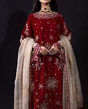 Maroon Velvet Suit- Pakistani Winter Dress