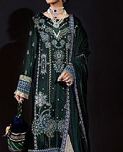 Brunswick Green Velvet Suit- Pakistani Winter Dress