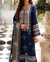 Phthalo Blue Linen Suit- Pakistani Winter Dress