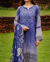 Cornflower Blue Linen Suit- Pakistani Winter Dress
