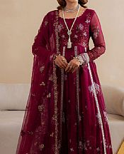 Nureh Crimson Chiffon Suit- Pakistani Chiffon Dress