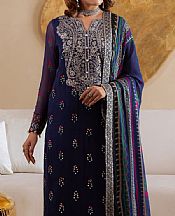 Nureh Navy Blue Chiffon Suit- Pakistani Designer Chiffon Suit