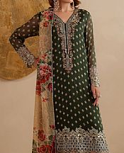 Nureh Green Chiffon Suit- Pakistani Chiffon Dress