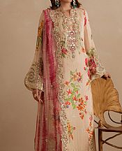 Nureh Ivory Chiffon Suit- Pakistani Designer Chiffon Suit