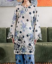Off White/Blue Lawn Suit (2 pcs)