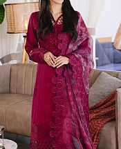 Nureh Wine Red Lawn Suit- Pakistani Lawn Dress