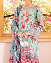 Nureh Light Turquoise Lawn Suit- Pakistani Lawn Dress