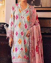 Nureh light Grey Lawn Suit- Pakistani Lawn Dress