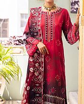 Nureh Crimson Lawn Suit- Pakistani Designer Lawn Suits