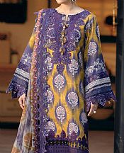 Mustard/Purple Crepe Suit