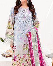 Nureh Blue/Green Lawn Suit- Pakistani Lawn Dress