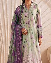 Pale Green/Pink Pearl Lawn Suit