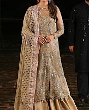 Nureh Fawn Chiffon Suit- Pakistani Designer Chiffon Suit