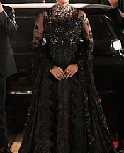 Nureh Black Net Suit- Pakistani Chiffon Dress
