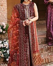 Wine Organza Suit