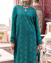 Nureh Dark Turquoise Lawn Suit- Pakistani Designer Lawn Suits