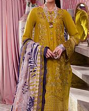 Nureh Olive Lawn Suit- Pakistani Designer Lawn Suits