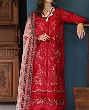 Nureh Cornell Red Lawn Suit- Pakistani Lawn Dress