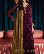 Nureh Plum Chiffon Suit- Pakistani Chiffon Dress