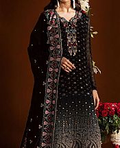 Nureh Black Chiffon Suit- Pakistani Chiffon Dress