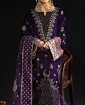 Nureh Purple Velvet Suit- Pakistani Winter Dress