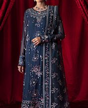 Navy Blue Chiffon Suit