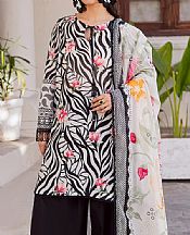 Off White/Black Lawn Suit