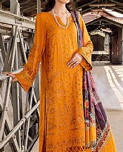 Nureh Pumpkin Orange Linen Suit- Pakistani Winter Clothing