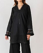 Nuriyaa Black Karandi Suit (2 Pcs)- Pakistani Designer Chiffon Suit