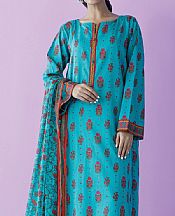Orient Turquoise Lawn Suit (2 Pcs)- Pakistani Lawn Dress
