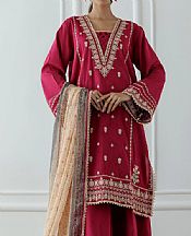 Orient Vivid Burgundy Jacquard Suit- Pakistani Lawn Dress