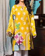 Golden Yellow Khaddar Kurti- Pakistani Winter Dress