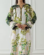 White/Green Lawn Kurti