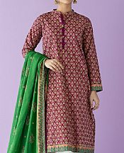 Maroon Lawn Suit (2 Pcs)- Pakistani Lawn Dress