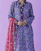 Orient Cornflower Blue Lawn Suit (2 Pcs)- Pakistani Designer Lawn Suits