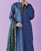 Orient Denim Blue Lawn Suit (2 Pcs)- Pakistani Lawn Dress