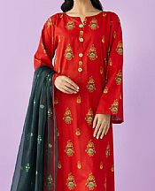 Orient Cinnabar Red Lawn Suit (2 Pcs)- Pakistani Designer Lawn Suits