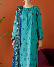 Orient Turquoise Cambric Suit- Pakistani Winter Clothing