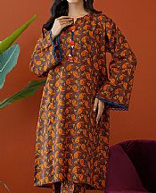 Orient Brown/Orange Khaddar Suit (2 Pcs)- Pakistani Winter Dress