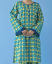 Yellow/Blue Cambric Suit (2 Pcs)