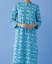 Light Turquoise Cambric Suit (2 Pcs)