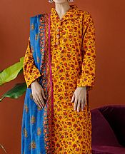Orient Golden Yellow Khaddar Suit- Pakistani Winter Clothing