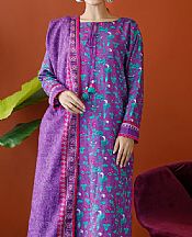 Orient Purple/Turquoise Khaddar Suit- Pakistani Winter Clothing